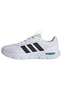 adidas Cloudfoam Flex Laces Shoes Herenschoenen, Ftwr White/Core Black/Court Green, 40 2/3 EU