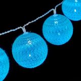 Krist+ Bollenslinger LED Ø 6 cm Turkoois (2 m)