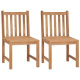 VidaXL Tuinstoelen 2 stuks massief teakhout