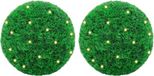 vidaXL Kunstbuxusballen met LED-verlichting 2 stuks 45 cm groen