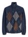 JACK & JONES Trui 'JORSebastian' lichtblauw / donkerblauw / bruin / grijs