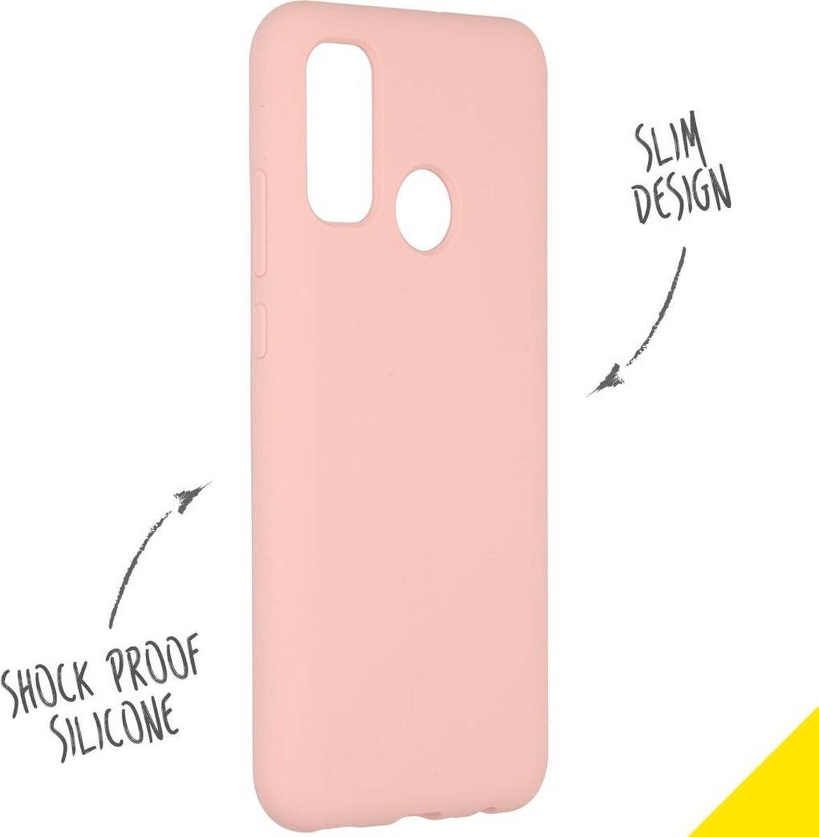 Accezz Liquid Silicone Backcover Huawei P Smart (2020) hoesje - Pink Sand