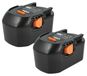 vhbw 2x Batterie Ersatz für B1414G, B1415R, BXL14.4, BX14.4, GBS 14.4V, BXS14.4, B1420R, B1420, BF14.4, B1430R für Werkzeug (3000 mAh, Li-Ion, 14,4 V)