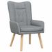 vidaXL Fauteuil Lichtgrijs 63 x 67 x 94 cm Stof en multiplex