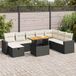 Maison Exclusive - Ensemble de meubles de jardin 9 pièces avec canapé et coussins, noir, en polyrotin