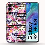 Beschermhoes Samsung Galaxy S21 FE / S21FE Beschermhoes, Doodskop Motief
