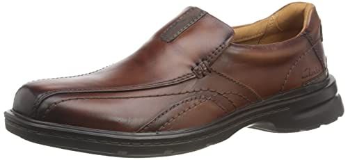 Clarks heren Gessler Step Oxford, Dark Tan Lea, 42 EU