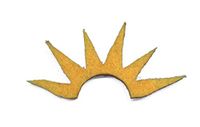 Petra's knutsel-News A-SOF7605-08 25 x halve zon 50 mm, vilt dottergeel