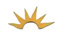 Petra's knutsel-News A-SOF7605-08 25 x halve zon 50 mm, vilt dottergeel