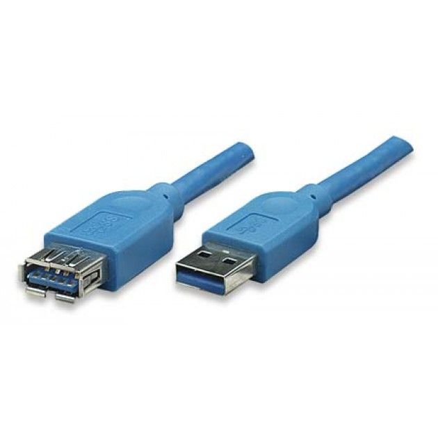 Techly USB 3.0 Extension Cable A Male / A Female 2m - Blue