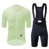 Merkloos Klassiek Fietsshirt en Fietsbroek Set voor Actieve Sporters