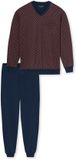 SCHIESSER AG Heren Pyjama Long Sleeve Koperkleurig Katoen Maat M