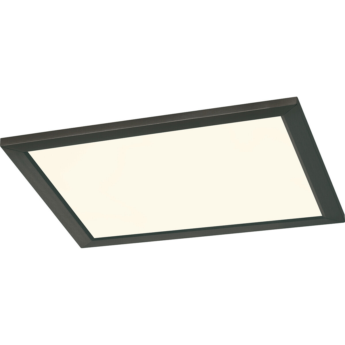 BES LED LED Plafondlamp - Plafondverlichting - Trion Povino - 15W - Warm Wit 3000K - Dimbaar - Vierkant - Mat Zwart - Aluminium