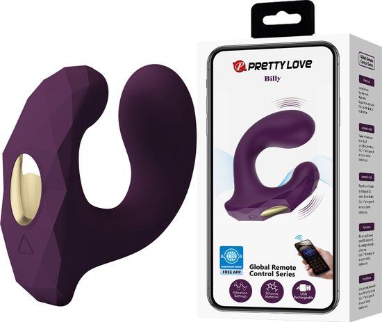 Pretty Love Billy G-Spot Vibrator met afstandsbediening - Paars