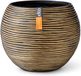 Capi Europe Vaas bol Rib Gold 30x25 Goud Opening Ø22 Bloempot voor binnen 5 jaar garantie BOFGB104