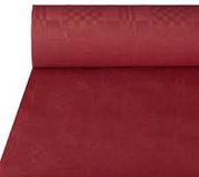 Haza Damast tafelkleed papier 120cm x 8m bordeaux