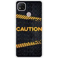 Redmi Bedrukt siliconen hoesje compatibel met Redmi 9C Caution