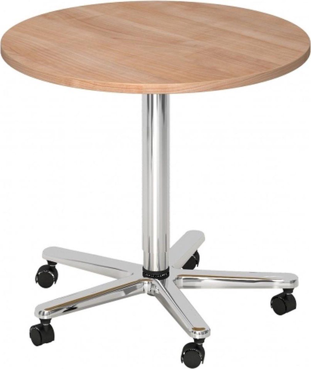 hjh OFFICE PRO Bistro 80R C - Systeem conferentietafel Esdoorn / Chroom