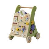 Tiny Love Educatieve Houten Loopwagen, 2-in-1 Activiteiten Loopwagen, 12 Interactieve Activiteiten, Motoriek, Cognitieve Ontwikkeling, Natuurlijk Ontwerp, 18+ Maanden, Born To Party