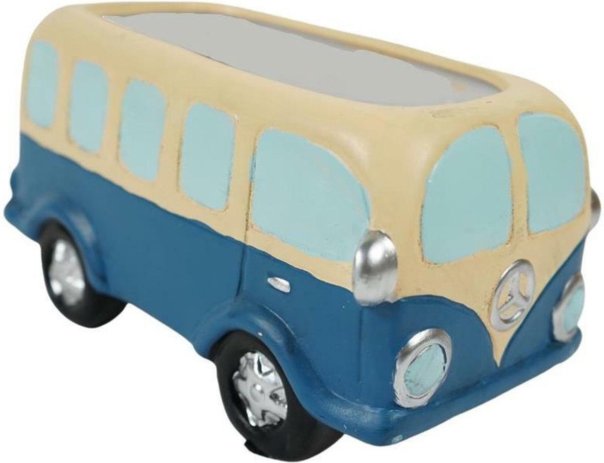 Deco4yourhome Deco4yourhome® - Autobus - Volkswagen - Blauw - Plantenbak - Bloembak