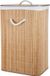 Storage Solutions Panier à linge - bambou bois - avec couvercle - naturel - 40 x 30 x 60 cm - 70 litres - pliable