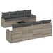 vidaXL - Banc de jardin - Ensemble - Gris clair - 55 x 55 x 37 cm - polyrotin