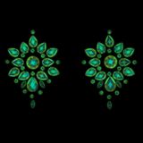 Shots Ouch! OU853GLO Body Jewelry Stickers Nipples Glow in the Dark Opal