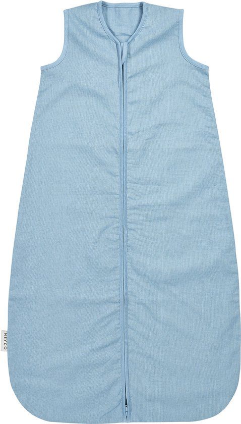 Meyco Baby Studio Collection Linnen Baby Slaapzak - Jeans Blue - 110cm - 0.5 TOG