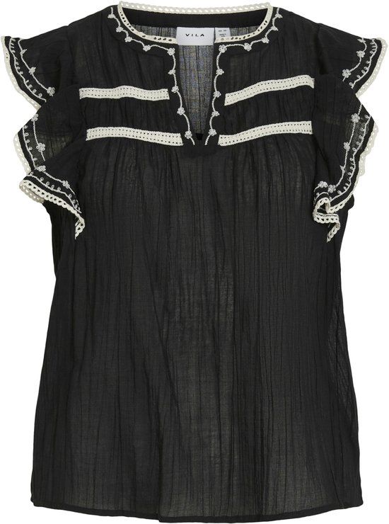 VILA Mouwloze top VOJORANA split-neck