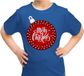 Bellatio Decorations Shoppartners Bv Foute kerst shirt / t-shirt - grote kerstbal merry christmas blauw voor kinderen - kerstkleding / christmas outfit 164/176