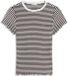 Tommy Hilfiger Tommy Jeans T-shirt XS Katoen Zwart/Ecru Streep Korte Mouw Lente/Zomer 2026
