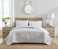 Stone Cottage Quilt Set-100, lichtgewicht en ademend beddengoed, omkeerbaar en ideaal voor alle seizoenen, voorgewassen voor extra zachtheid, katoen, grijs, kingsize