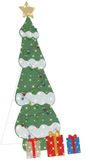 vidaXL - Sapin de Noël illuminé avec 3 boîtes cadeaux