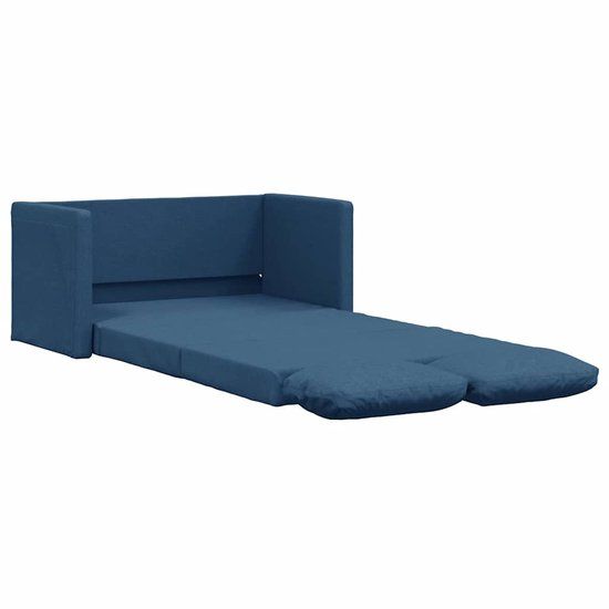 vidaXL Slaapbank - vloermodel - 2-in-1 - 112x174x55 cm - stof - blauw