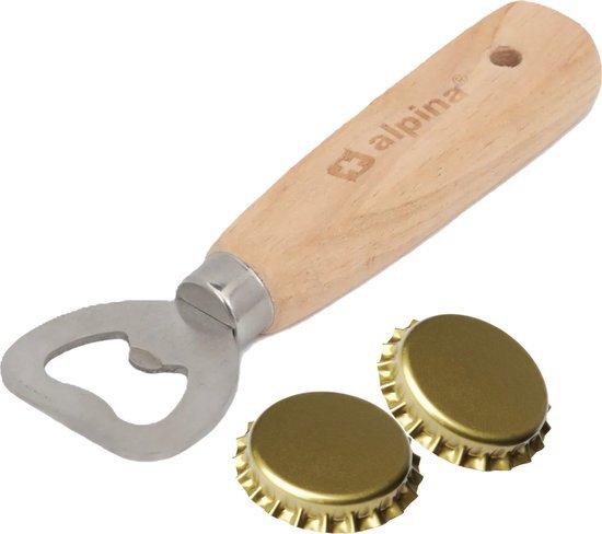 Alpina Flesopener hout 14x4x1 7cm