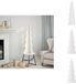 vidaXL Sapin de Noël 112 cm Pin Massif Blanc