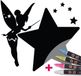 Ambiance Sticker Sticker tableau - stickers muraux effaçables auto-adhésifs - FEE ONIRIQUE + 4 CRAIES LIQUIDES - 95x105cm