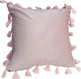 QUVIO Kussensloop met franjes - 45 x 45 cm - Lichtroze