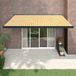 Maison Exclusive - Pare-soleil extensible, jaune et blanc, 4x3 mètres, tissu et aluminium