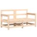 Banc d'angle de jardin en pin massif 2 pièces