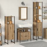 vidaXL Badkamerkastset, 4 stuks, Artisan eikenhout, 33 x 33 x 185,5 cm
