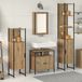 vidaXL Badkamerkastset, 4 stuks, Artisan eikenhout, 33 x 33 x 185,5 cm
