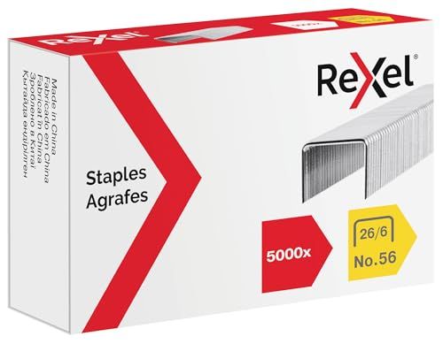 Rexel No.56 26/6 Staples - 5000 Count (Pack of 1)