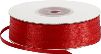 creotime Satijn lint, b: 3 mm, rood, 100 m