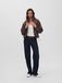 VERO MODA Tussenjas 'VMLaura' chocolat / blanc