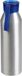 Bellatio Design Aluminium waterfles/drinkfles zilver met blauwe kunststof schroefdop 650 ml