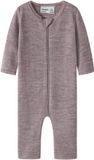 NAME IT NBFWANG WOOL NEEDLE NIGHTSUIT SOLID Baby Pyjamas Vrouwen Toadstool Effen Lange mouw 100% Merinowol Maat 86