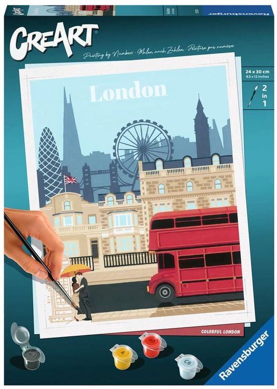 Ravensburger Verlag GmbH Ravensburger CreArt - Malen nach Zahlen 23525 - Colorful London - ab 12 Jahren