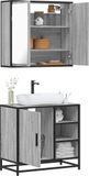 Maison Exclusive - Ensemble de meubles de salle de bain, 2 pièces, gris sonoma, bois composite