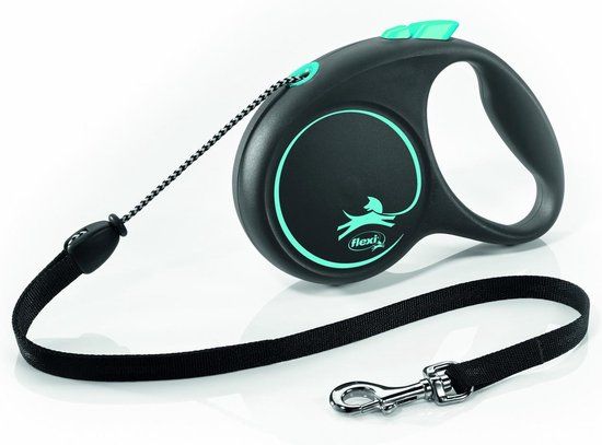 Flexi Black Design Cord Blauw Intrekbare Hondenriem